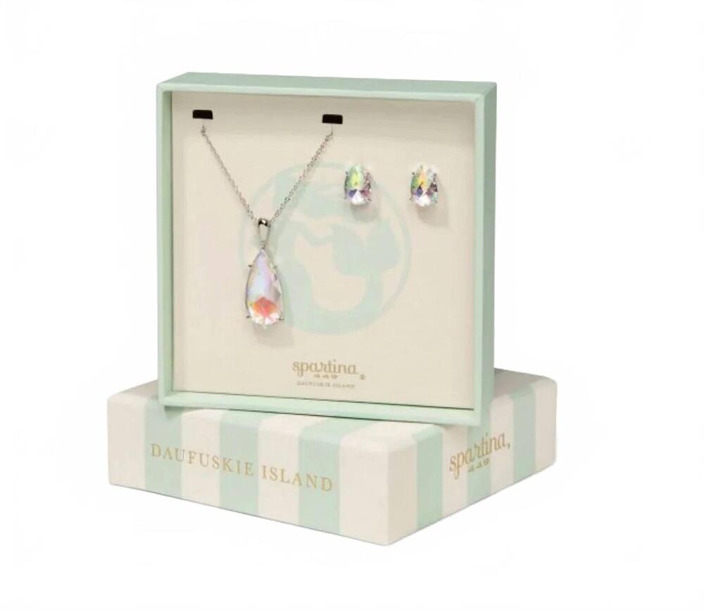 NEW SPARTINA 449 women's iridescent boxed set in silver